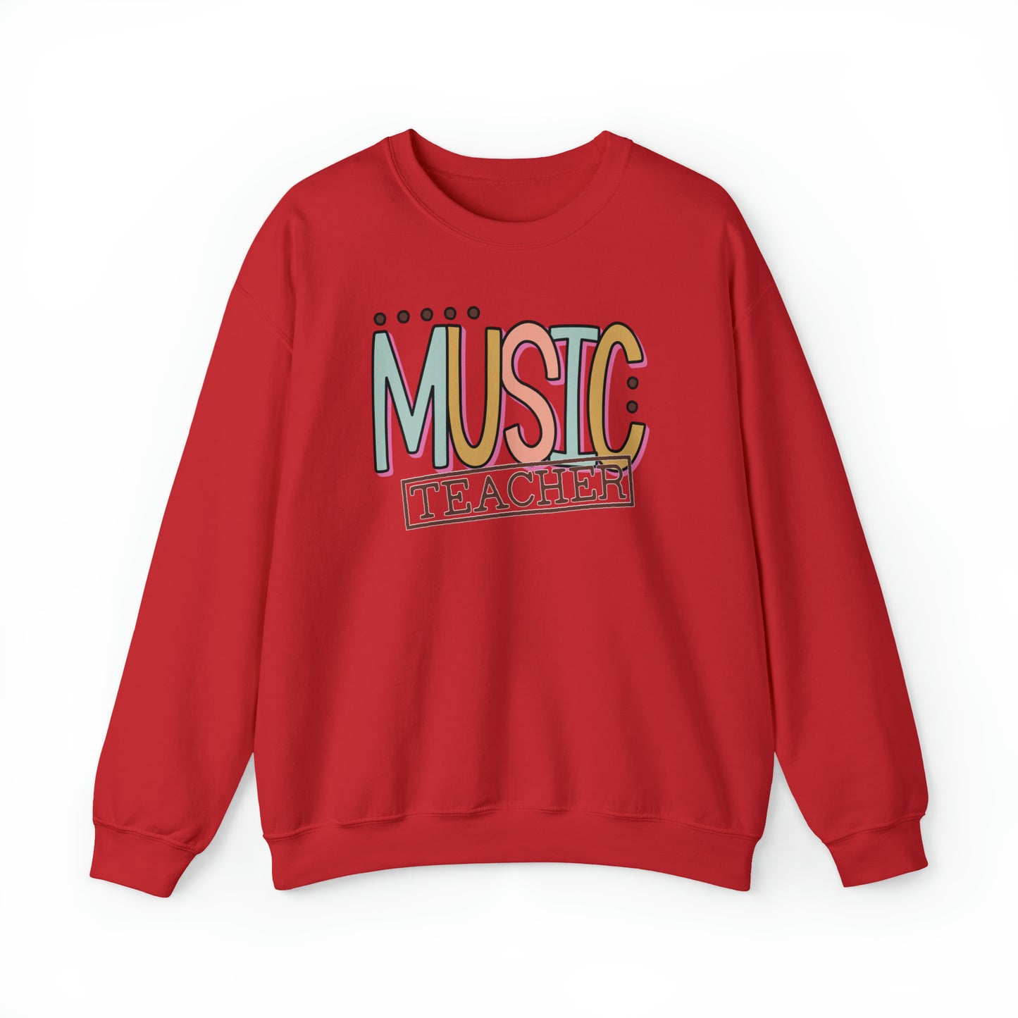 Vintage Multi-Colored Technology Teacher Lined Heavyweight Crewneck Sweatshirt