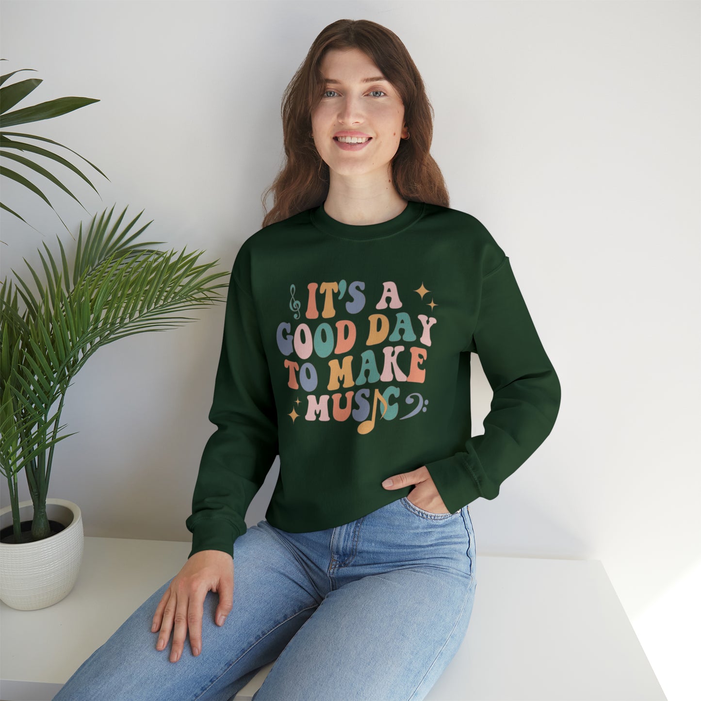 It's a Good Day to Make Music Heavyweight Crewneck Sweatshirt