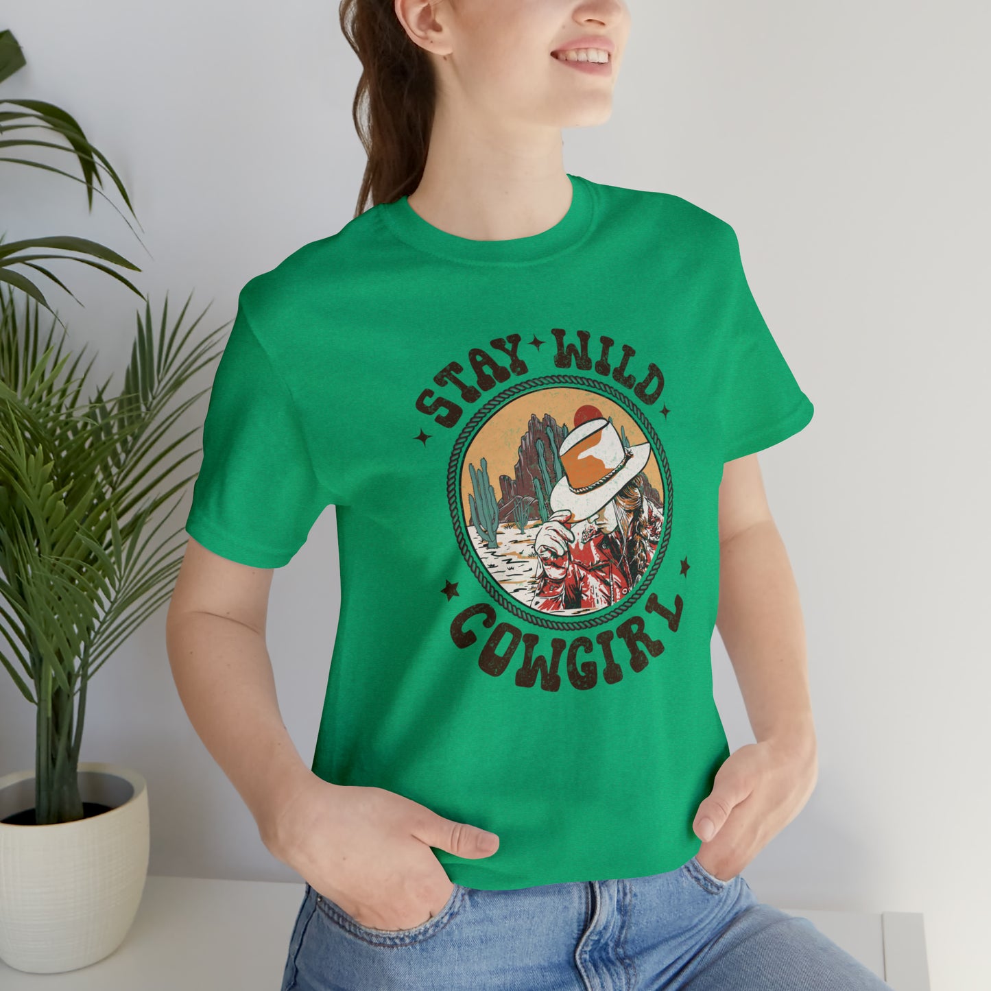 "Stay Wild Cowgirl" Unisex Jersey Short Sleeve Tee