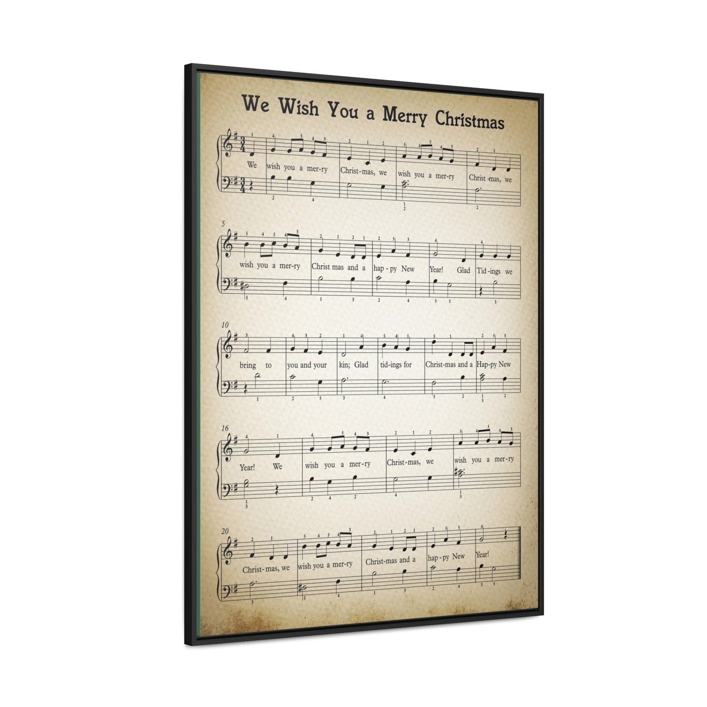 We Wish You a Merry Christmas Gallery Canvas Wraps, Vertical Frame