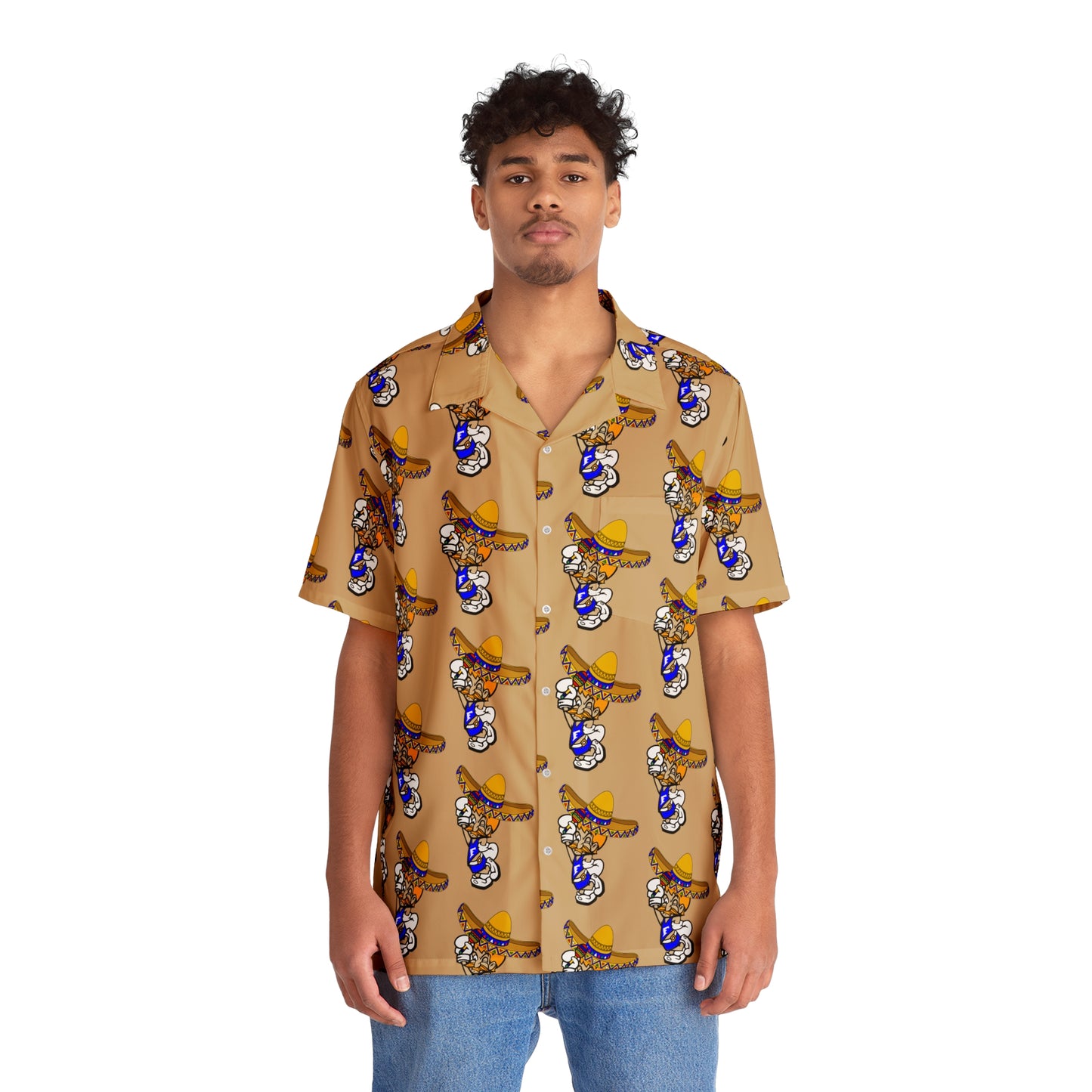 Freeburg Sombrero Midget Men's Hawaiian Shirt - Tan