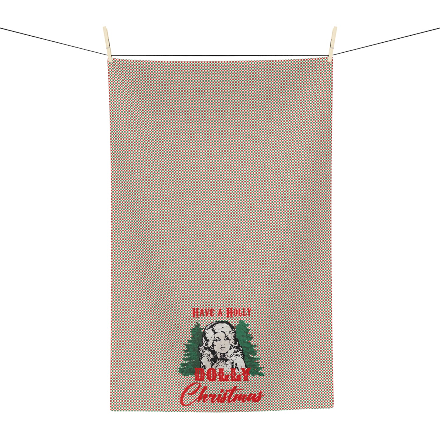 Have a Holly Dolly Christmas/ Holiday Soft Tea Towel