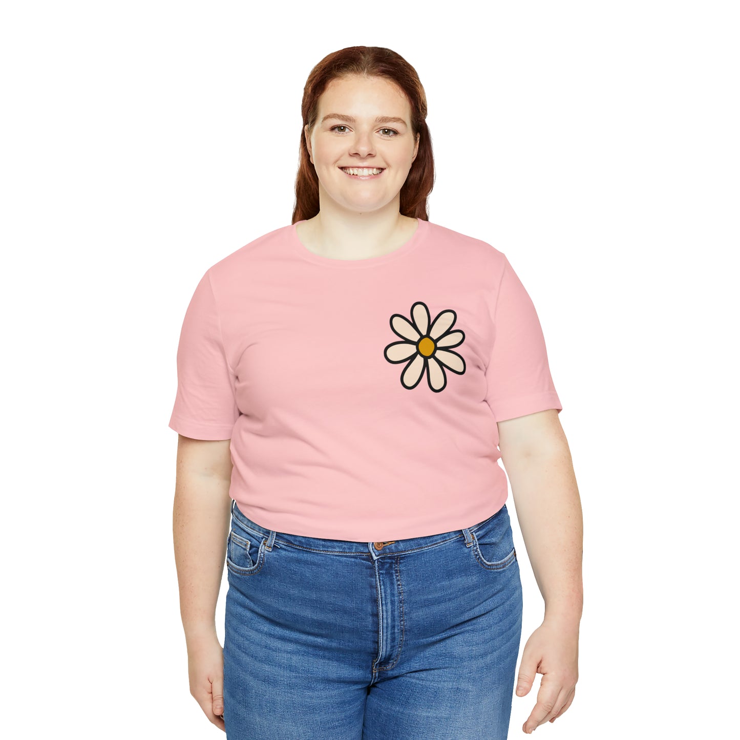 Distressed Daisy Love Like Jesus - Front and Back Design - T-Shirt