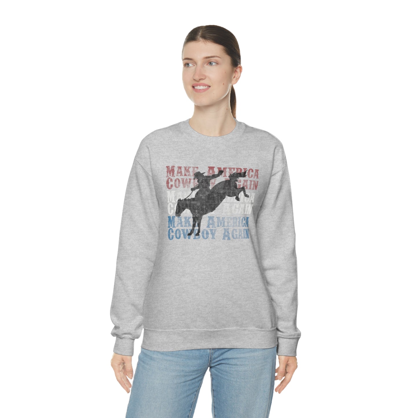"Make America Cowboy Again" - Unisex Heavy Blend™ Crewneck Sweatshirt