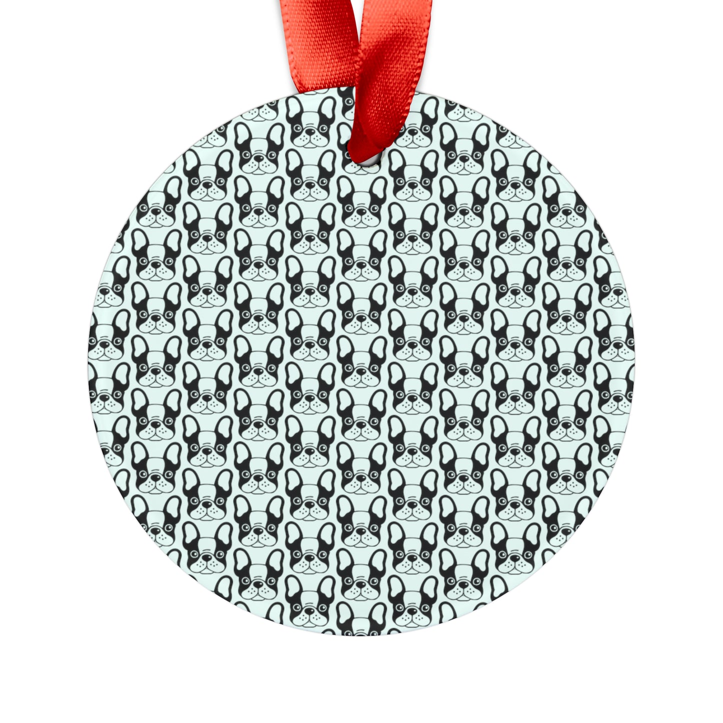 French Bulldog Ornament with Ribbon - Tanner