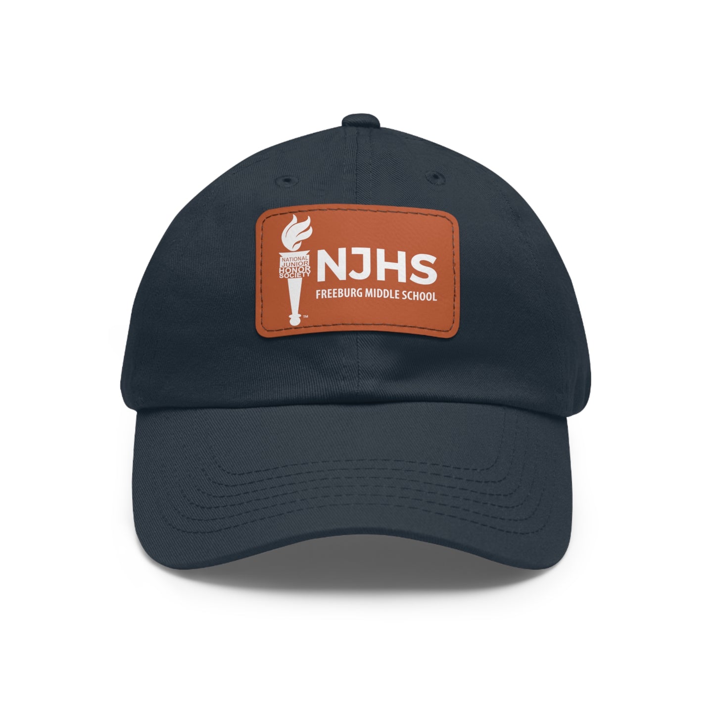 Freeburg Middle School White Torch Hat with Leather Patch