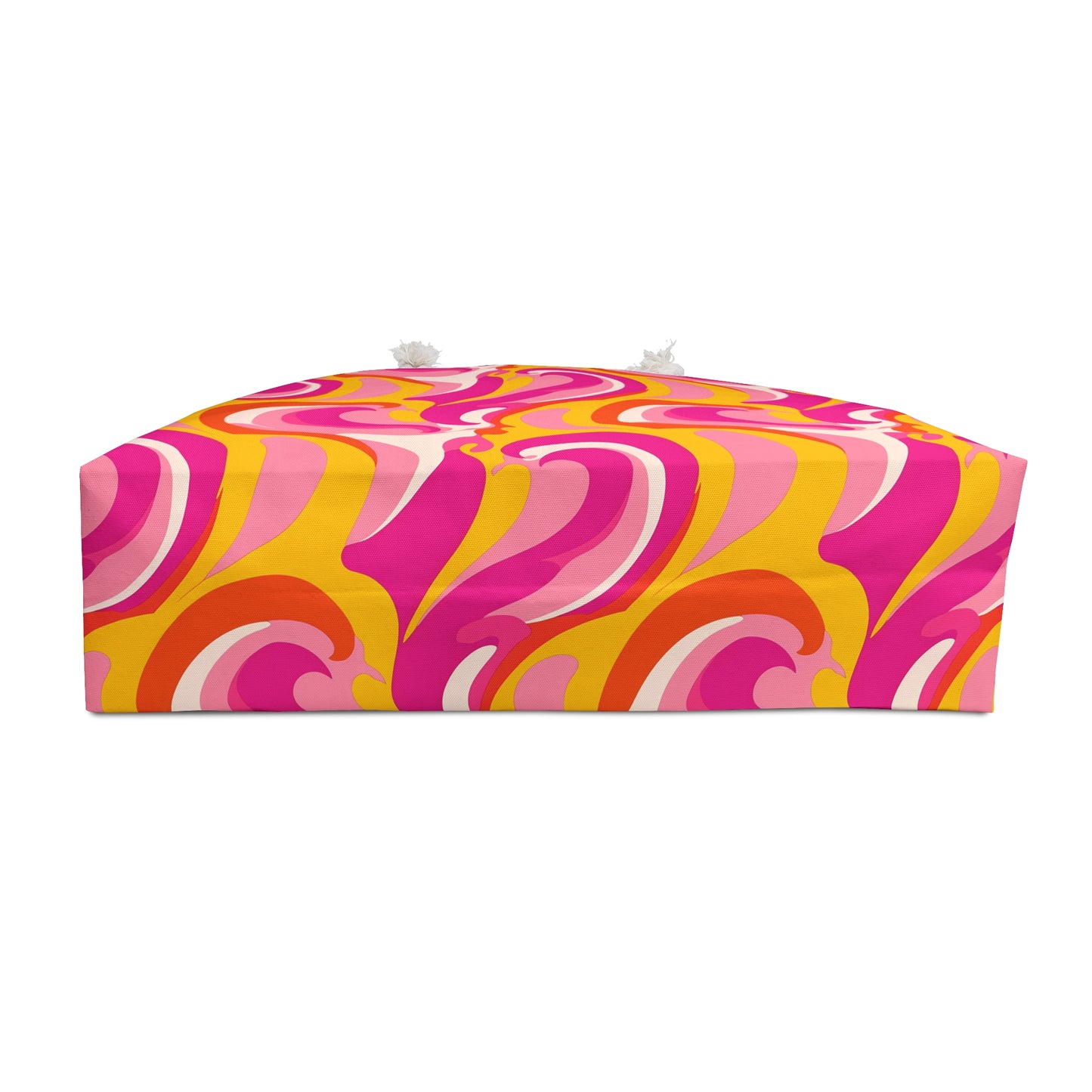 Retro Pink and Yellow Swirl Weekender Bag
