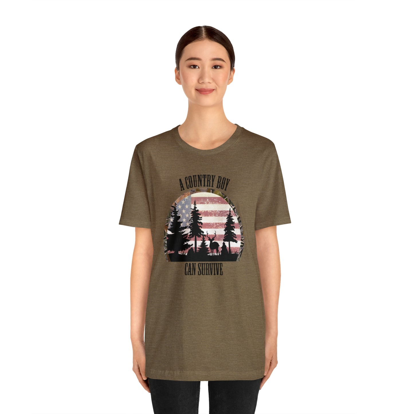 "A Country Boy Can Survive" Unisex Jersey Short Sleeve Tee