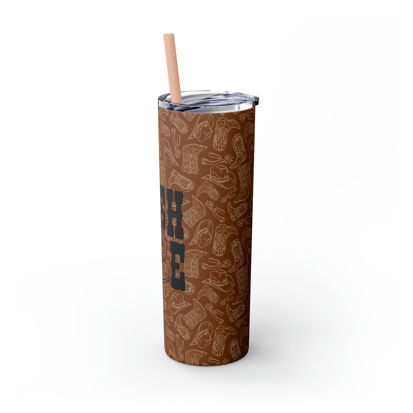 Kick Up the Boots Nashville Themed Skinny Tumbler with Straw, 20oz