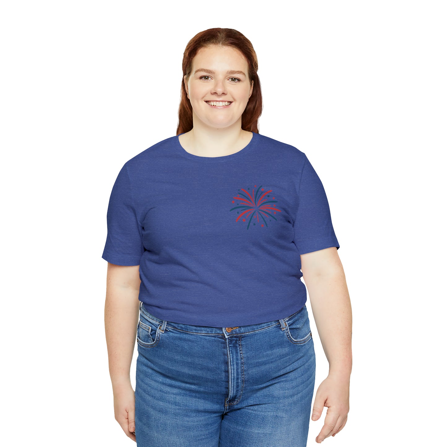 "Land of the Free Because of the Brave" Unisex Jersey Short Sleeve Tee (Front and Back Design)