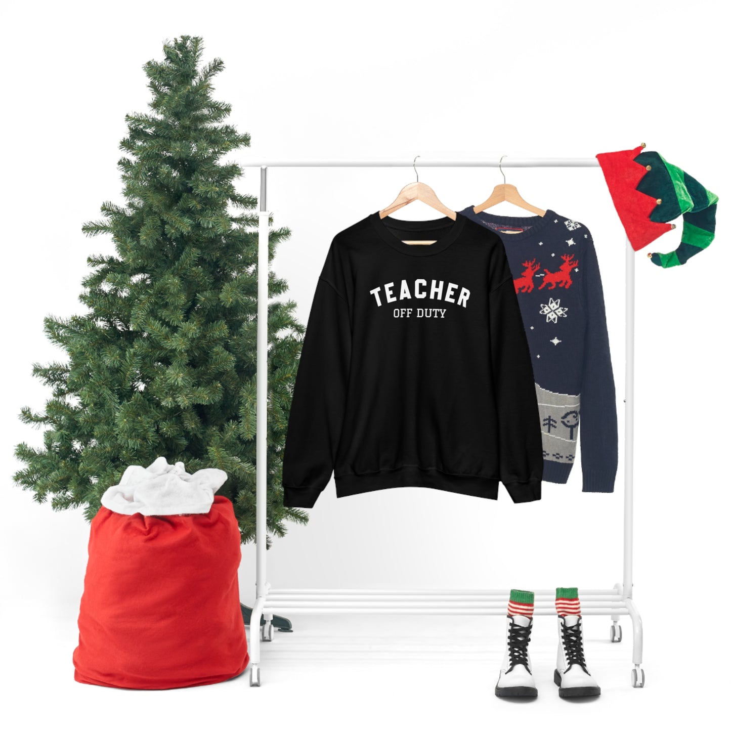 "Teacher Off-Duty" - Unisex Heavy Blend™ Crewneck Sweatshirt