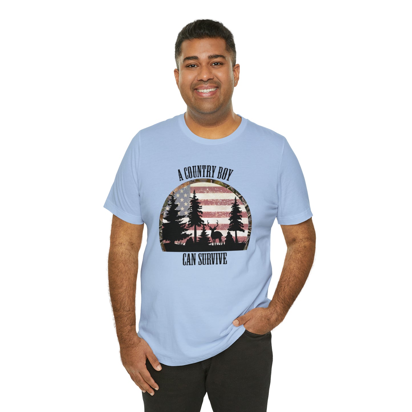 "A Country Boy Can Survive" Unisex Jersey Short Sleeve Tee