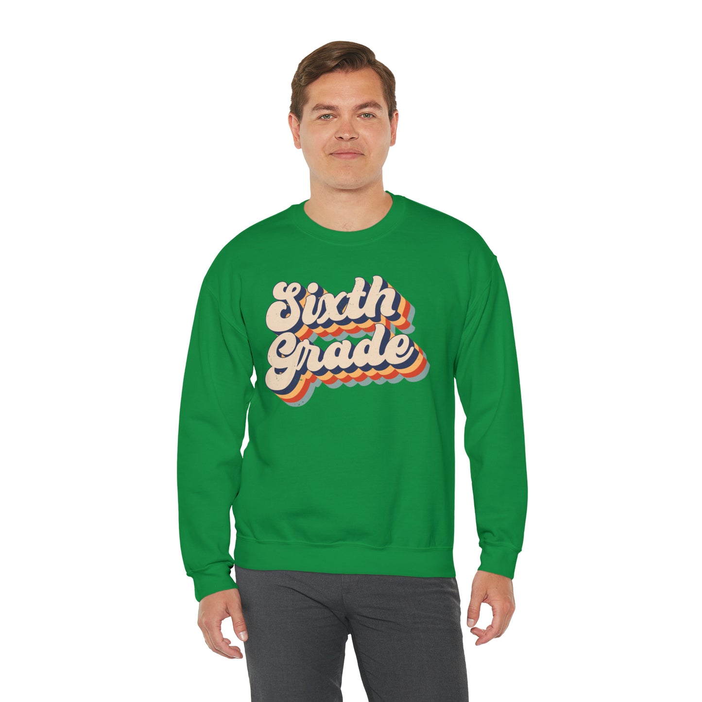 Retro Sixth Grade Unisex Heavy Blend™ Crewneck Sweatshirt