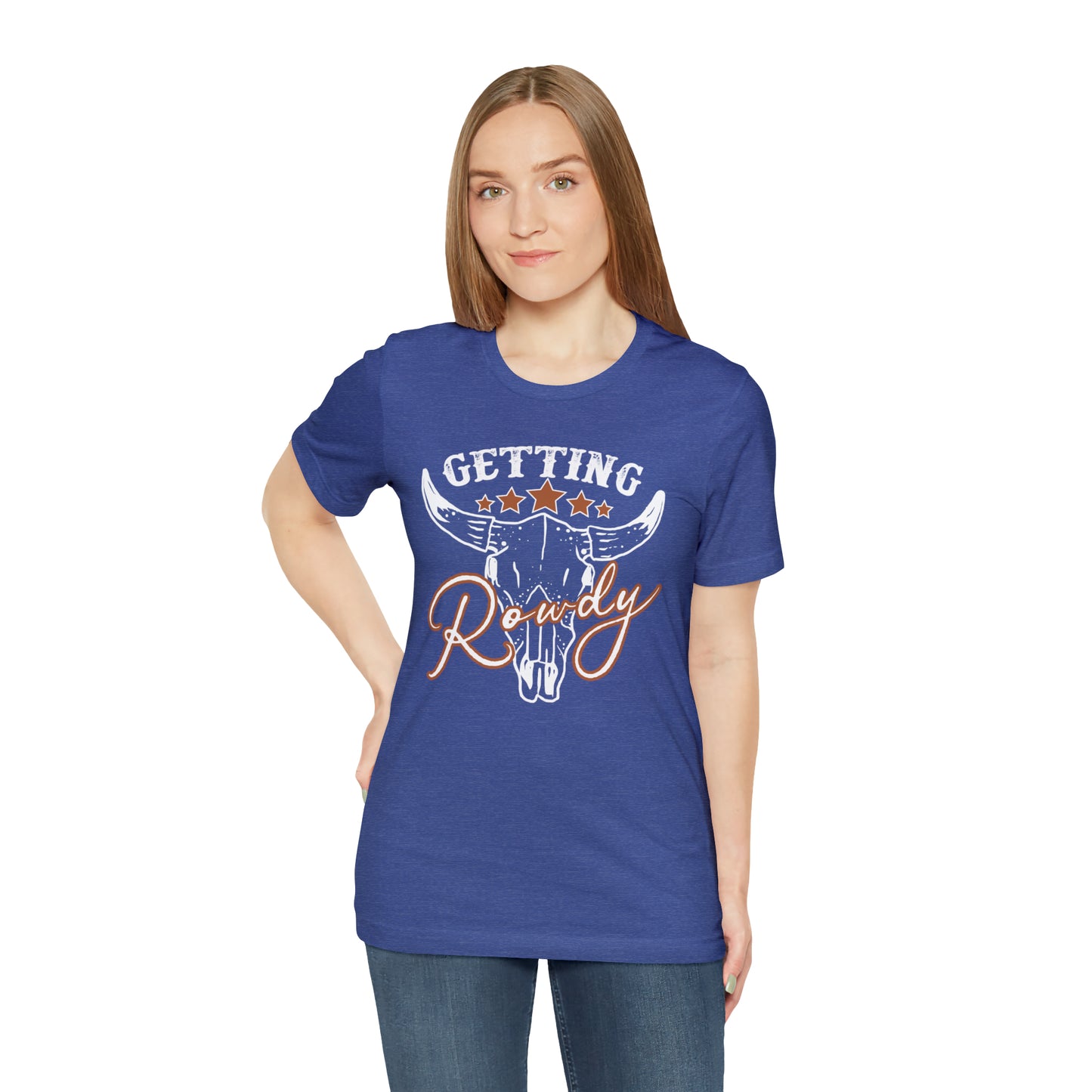 Vintage Getting Rowdy Party/ Bridesmaid/ Groomsman T-Shirt - White Ink