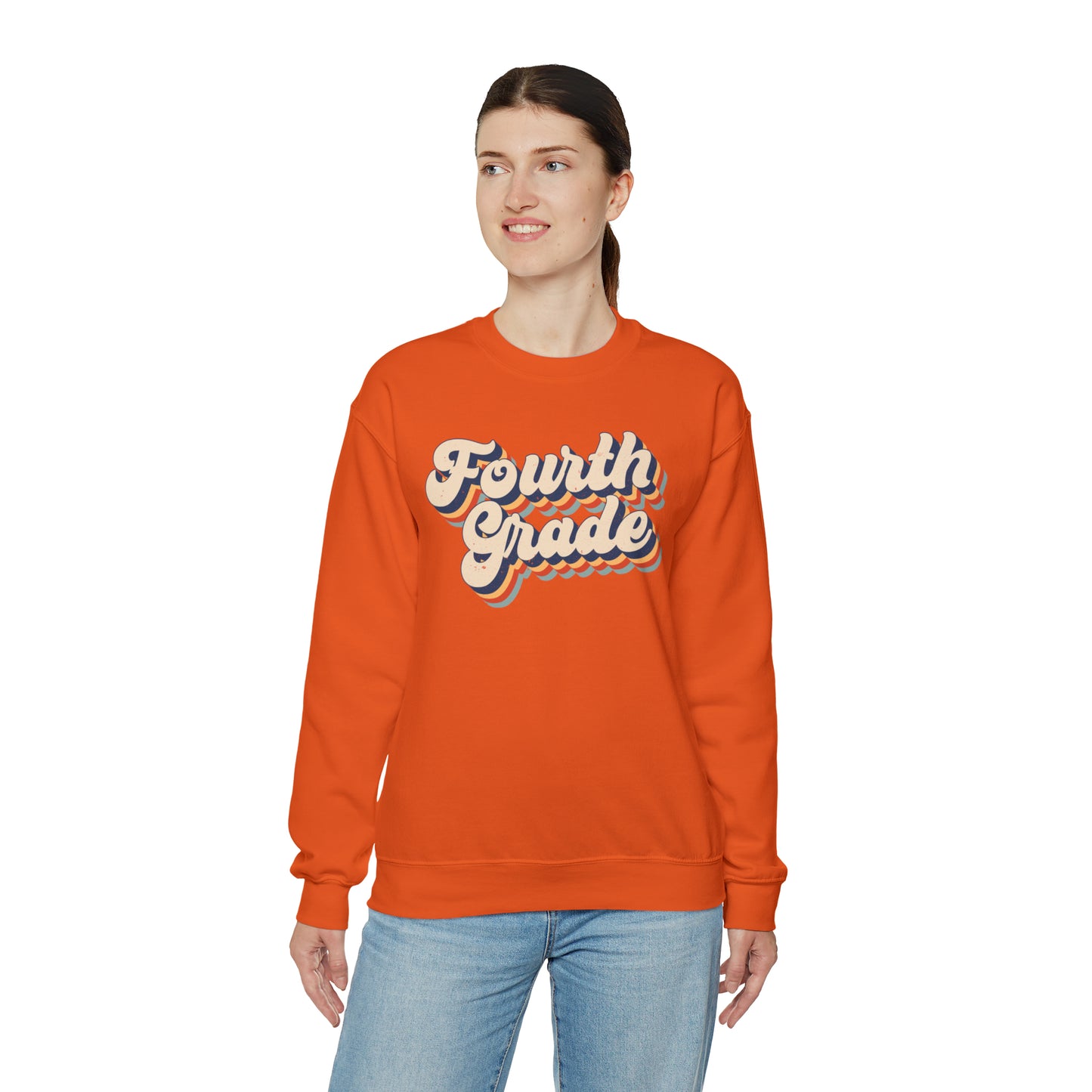 Retro Fourth Grade Unisex Heavy Blend™ Crewneck Sweatshirt