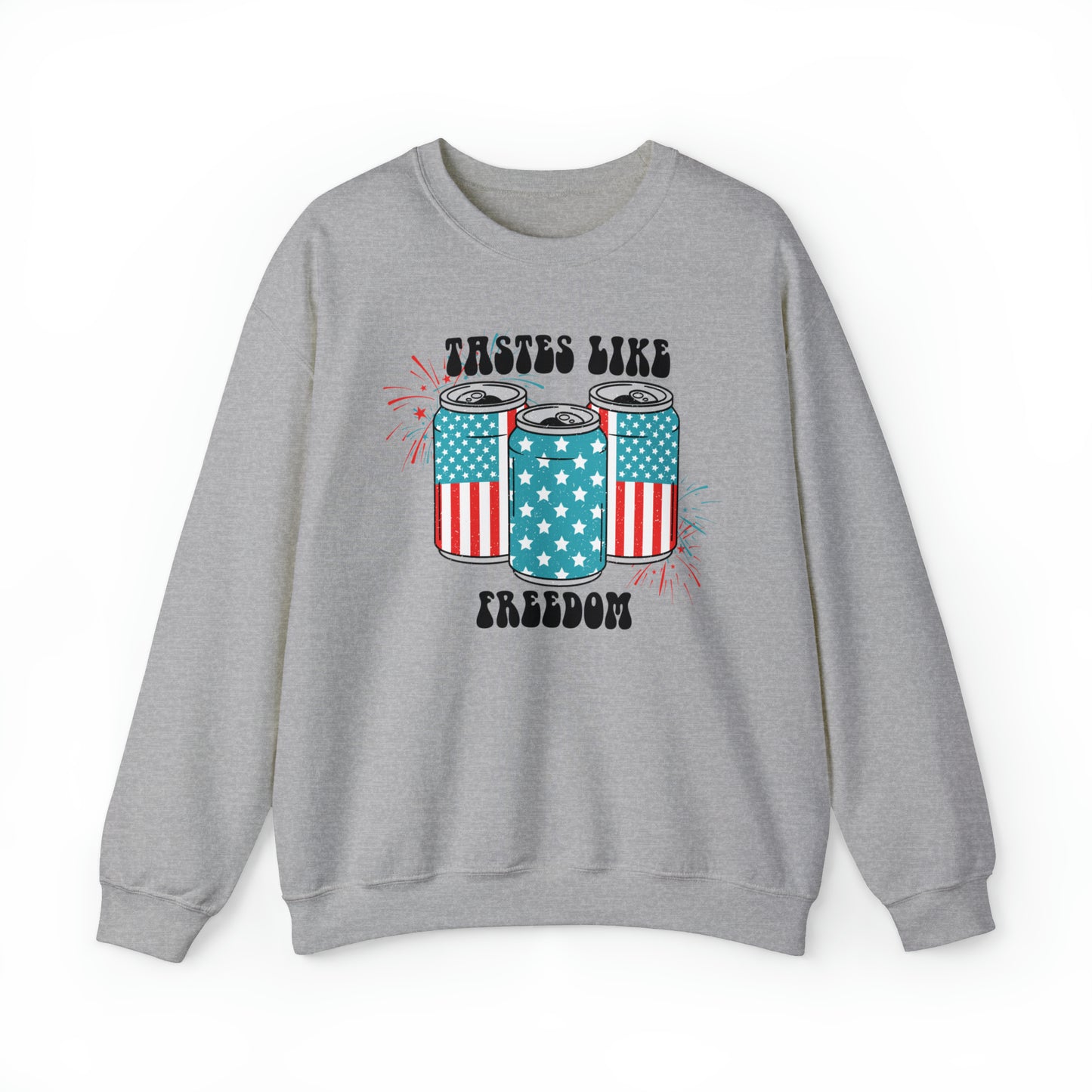 USA America Tastes Like Freedom Party Can Heavy Blend™ Crewneck Sweatshirt
