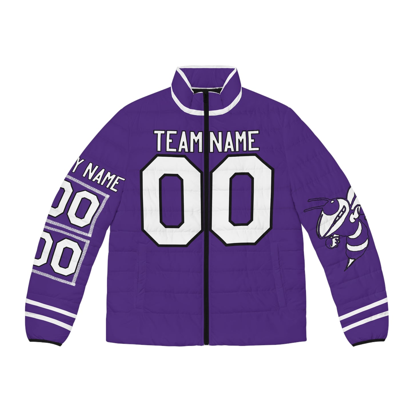Custom Any Name & Number Game Day Men's Puffer Coat/ Jacket