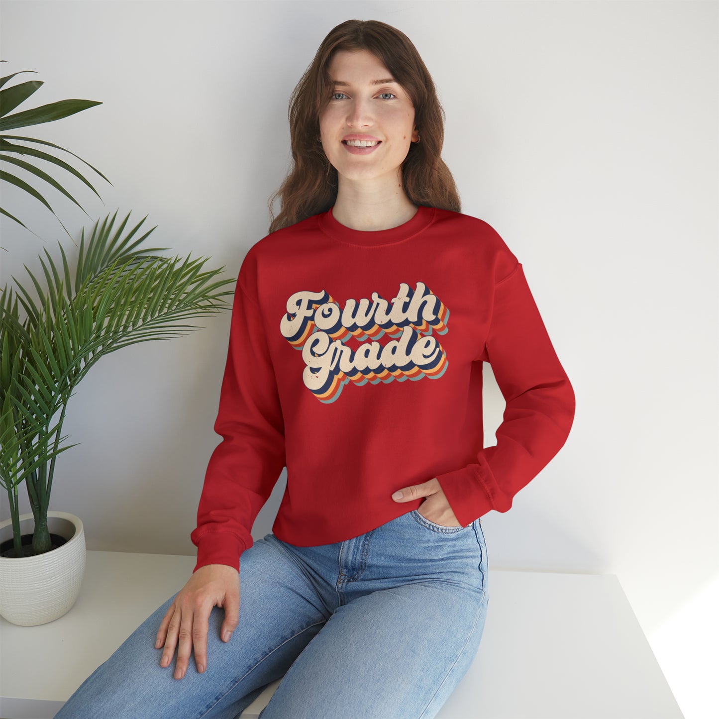 Retro Fourth Grade Unisex Heavy Blend™ Crewneck Sweatshirt