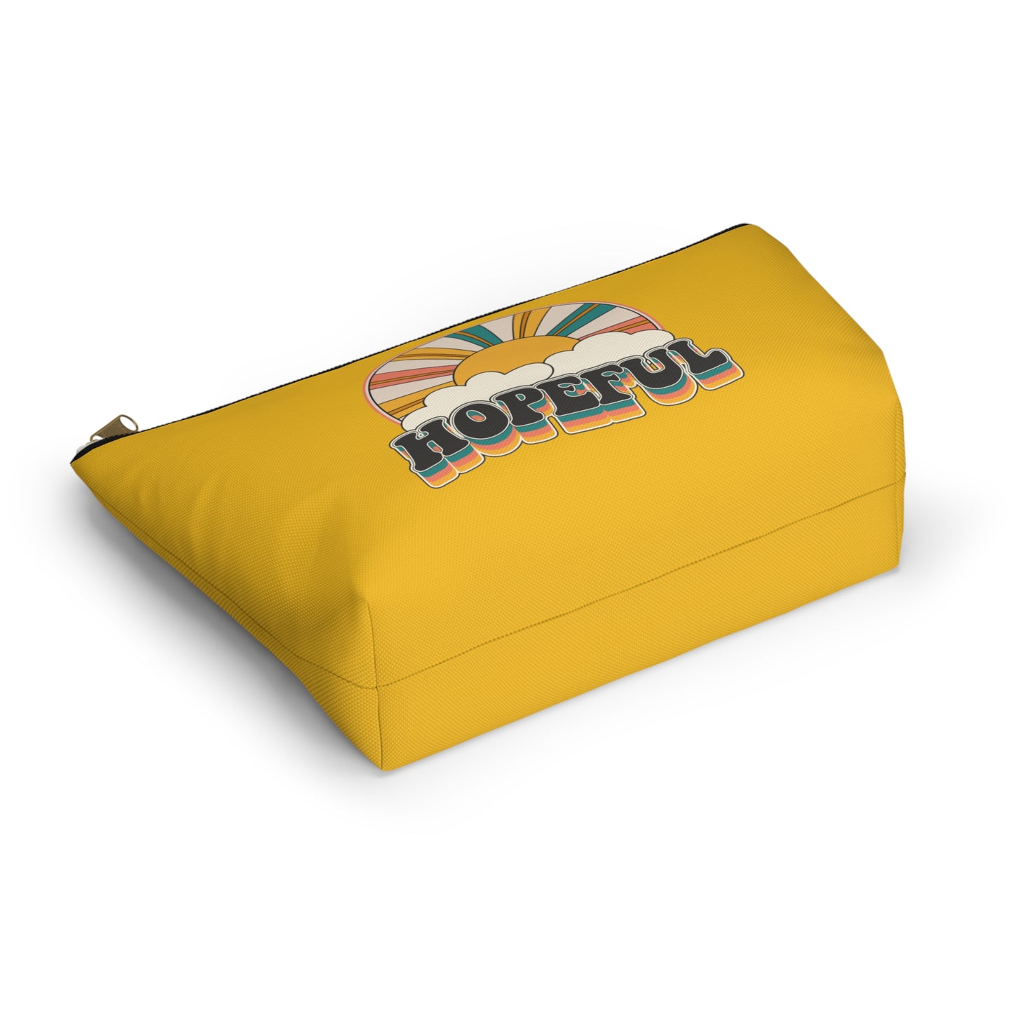 Christian Hopeful Rainbow Sunshine Print Design Accessory Pouch w T-bottom