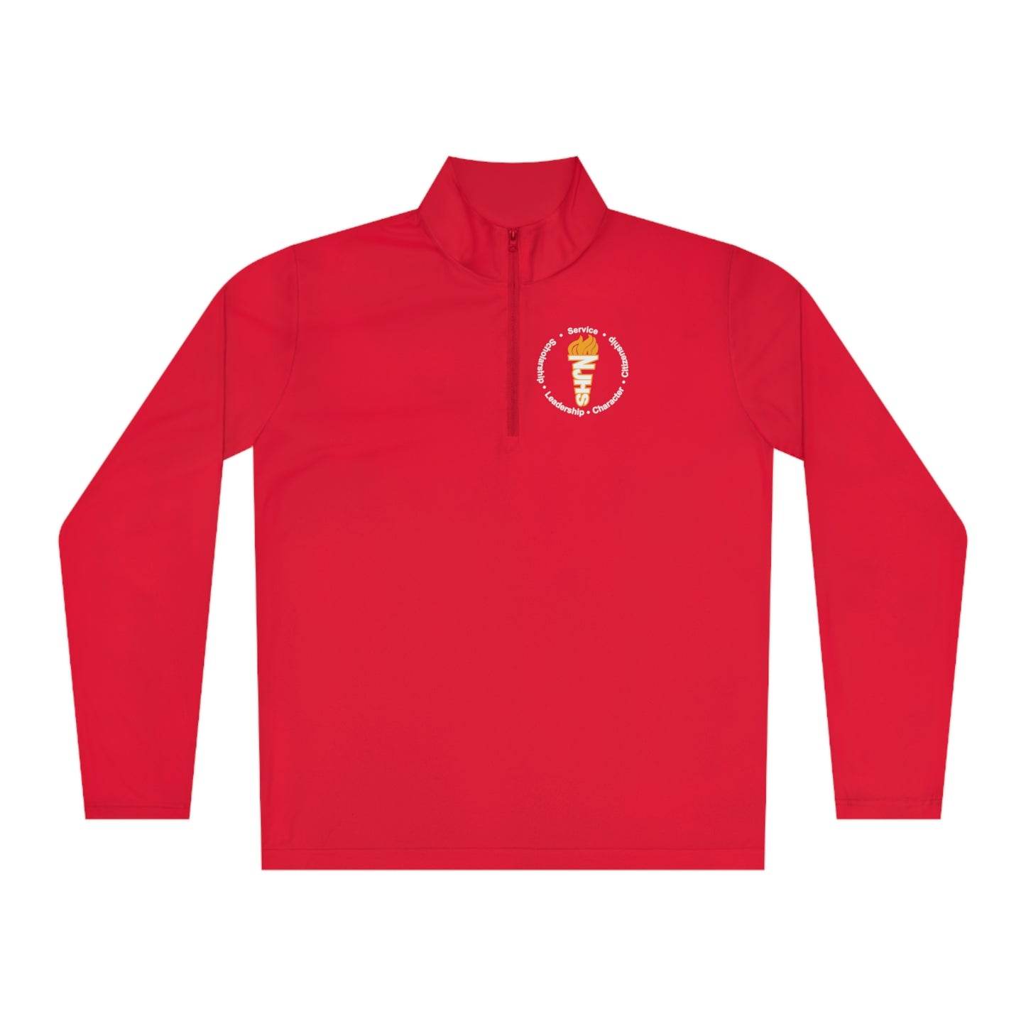 Freeburg Middle School NJHS Character Circular Torch Unisex Quarter-Zip Pullover