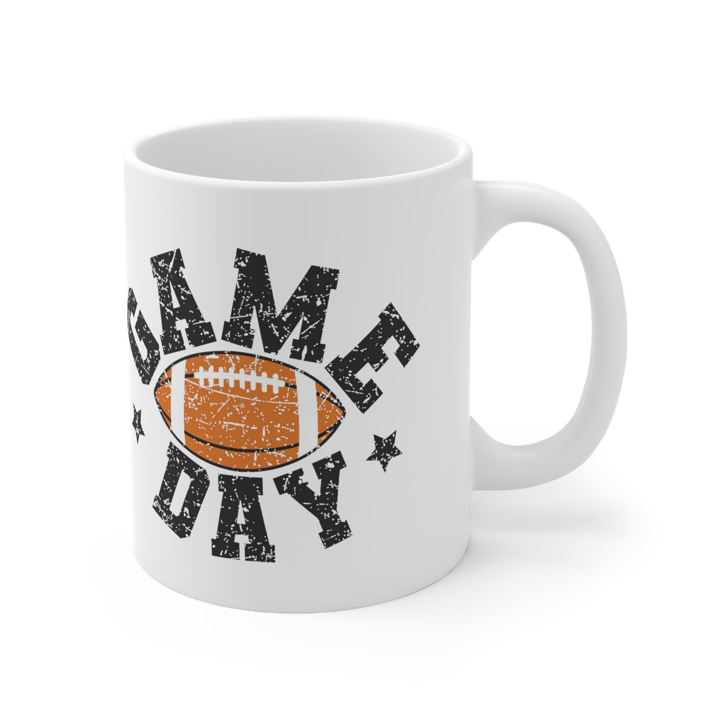 Game Day Football Ceramic Mug 11oz - White