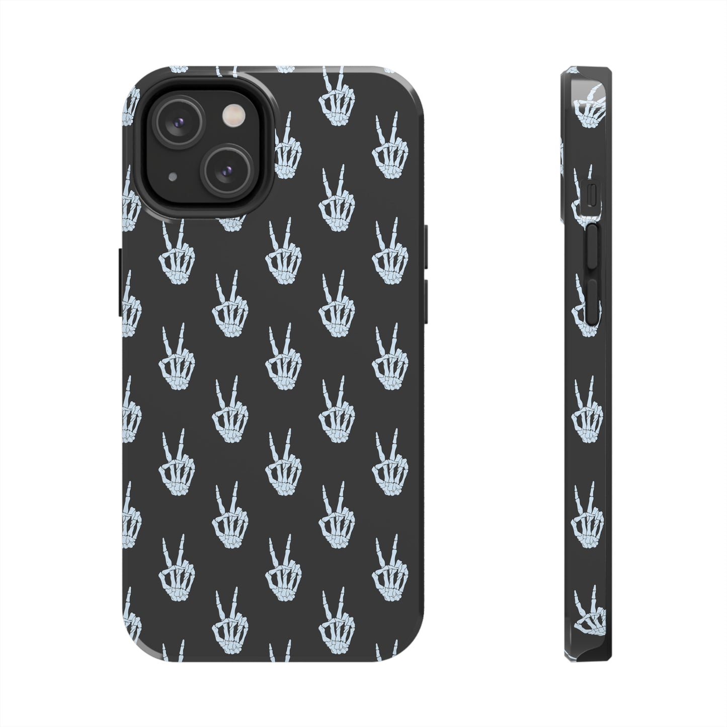 Skeleton Hand Peace Sign Tough Phone Cases