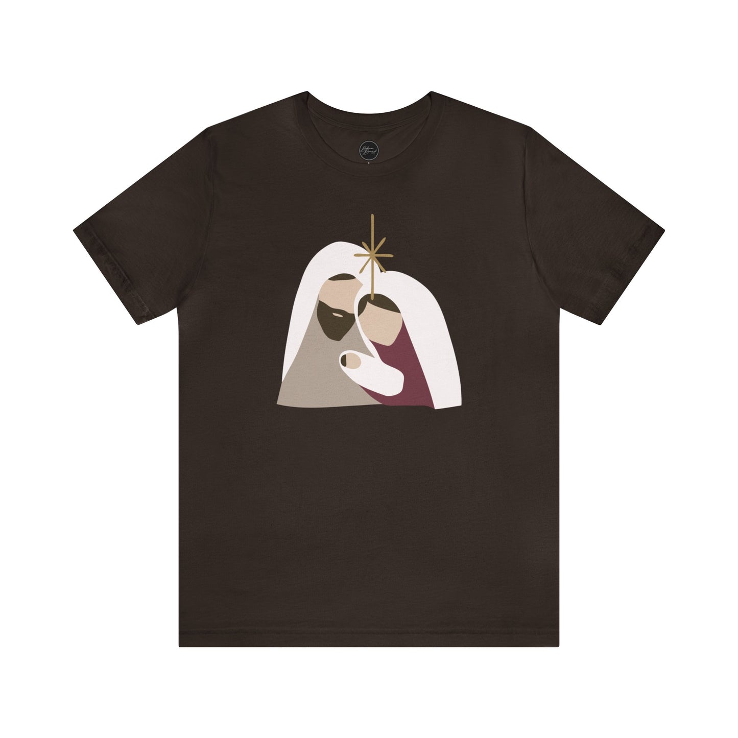 Holy Family Christmas Christian Bella Jersey Short Sleeve Tee (Unisex)