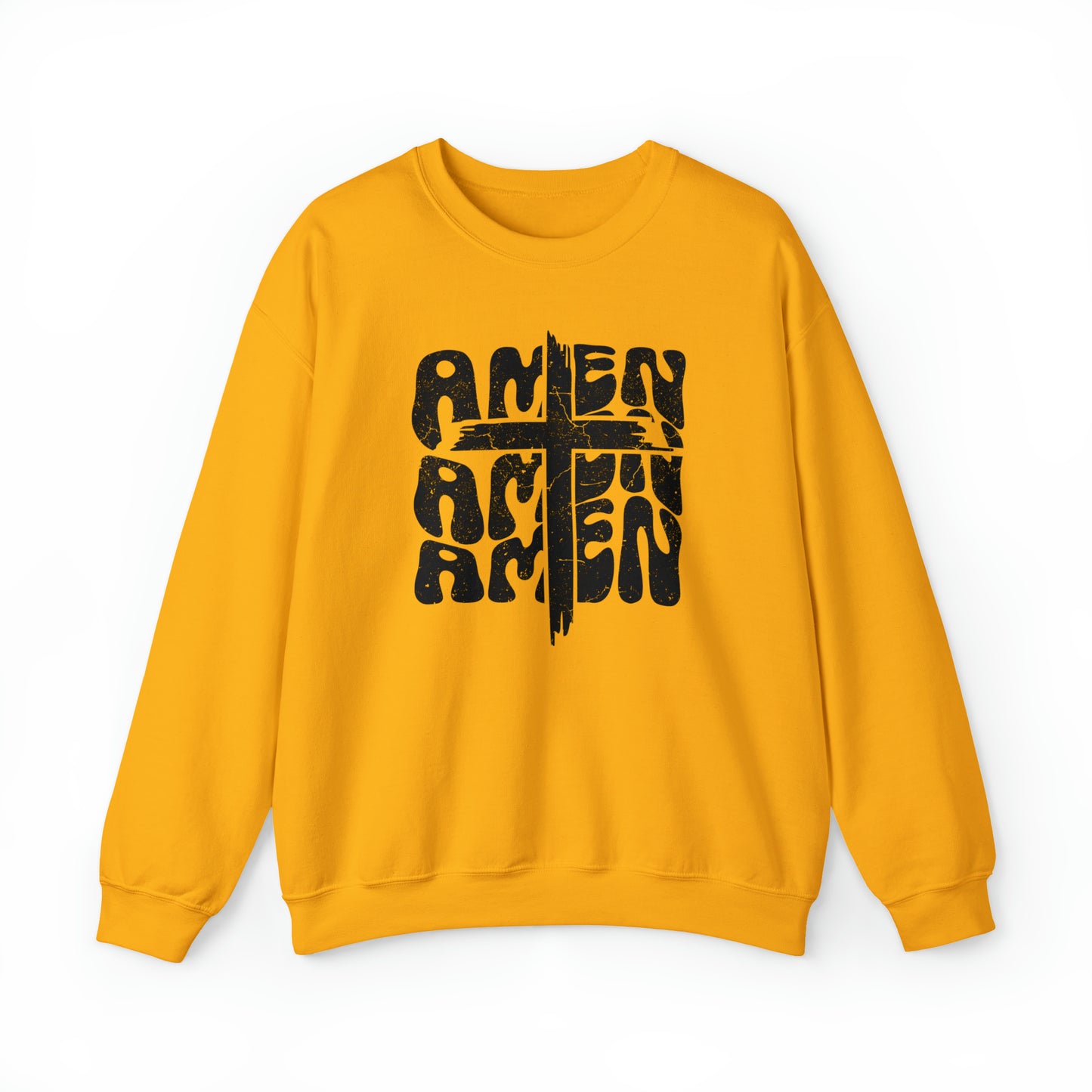 Amen Amen Amen with Cross Design Heavy Blend™ Crewneck Sweatshirt