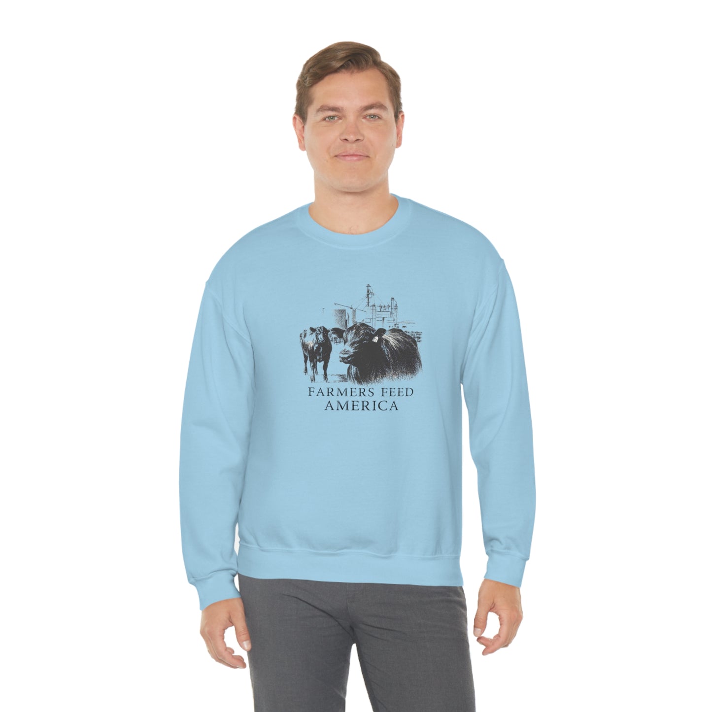 "Farmers Feed America" - Unisex Heavy Blend™ Crewneck Sweatshirt