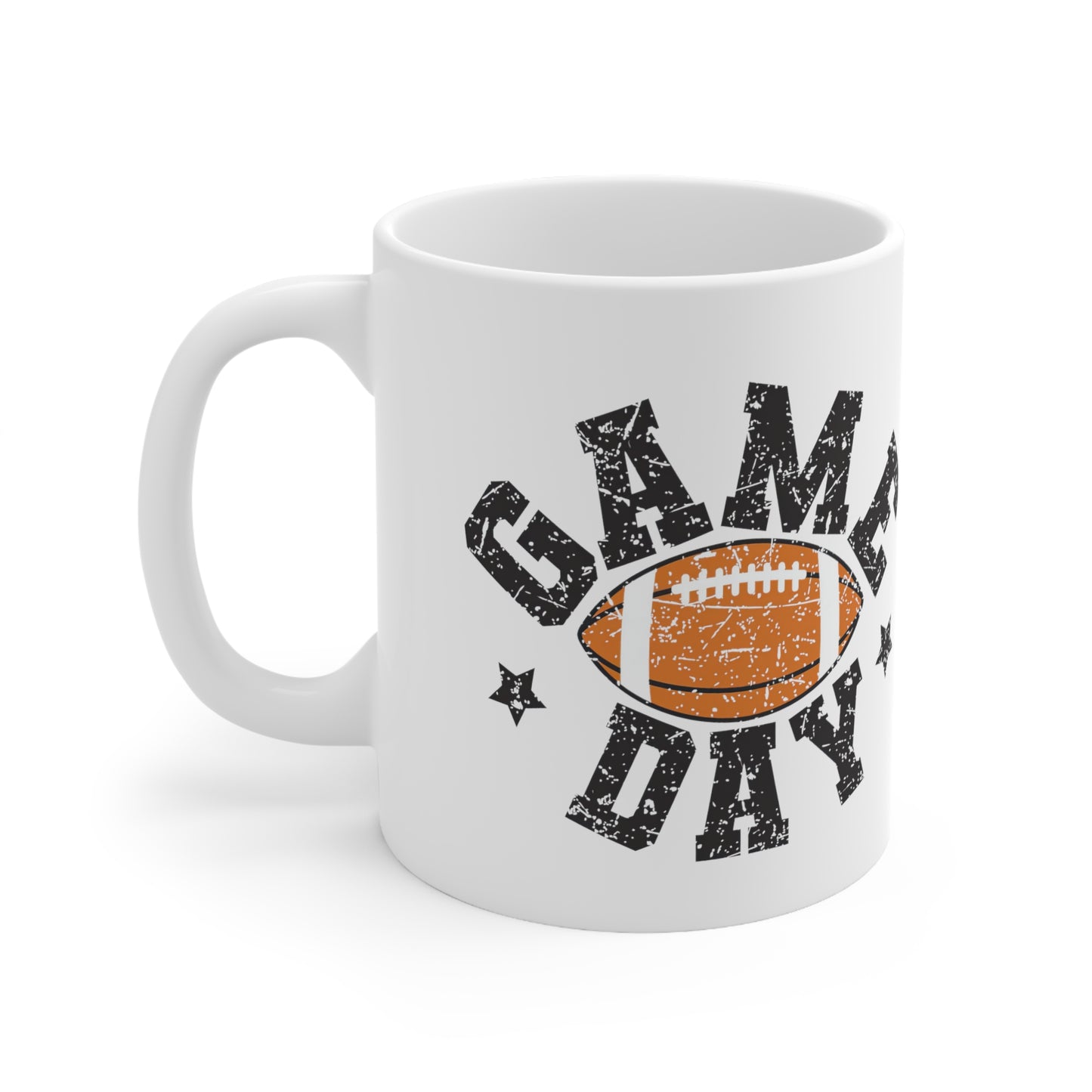 Game Day Football Ceramic Mug 11oz - White