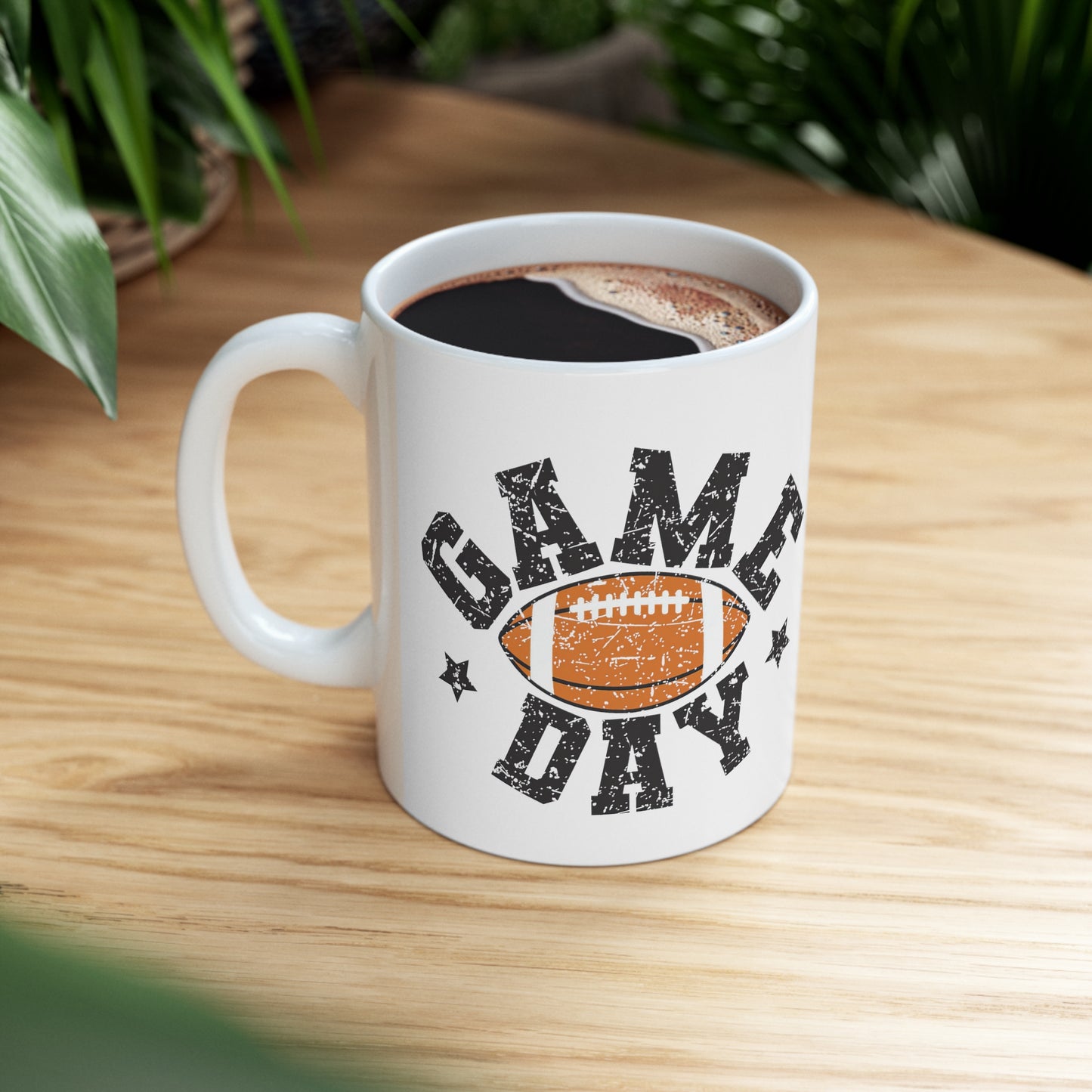 Game Day Football Ceramic Mug 11oz - White