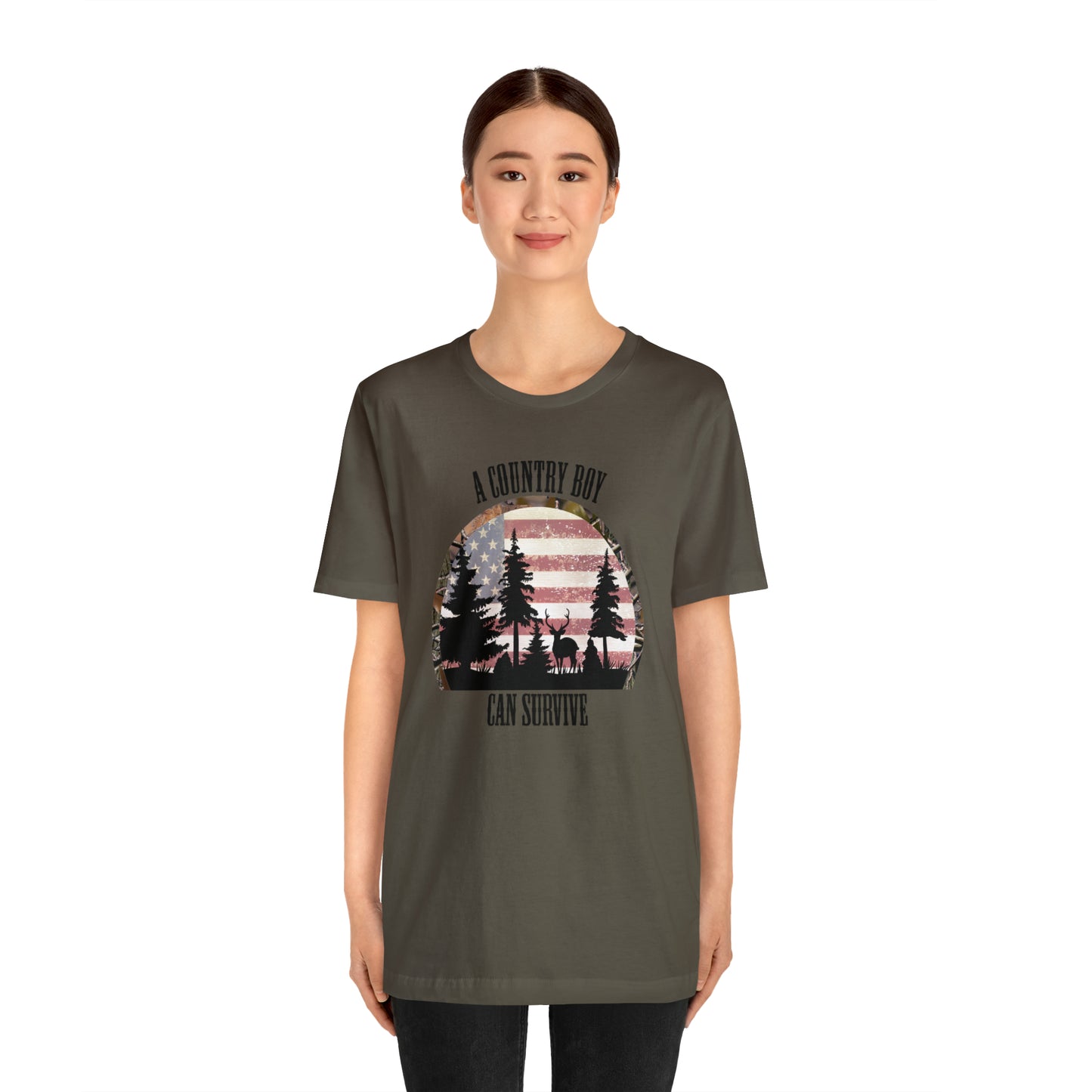 "A Country Boy Can Survive" Unisex Jersey Short Sleeve Tee