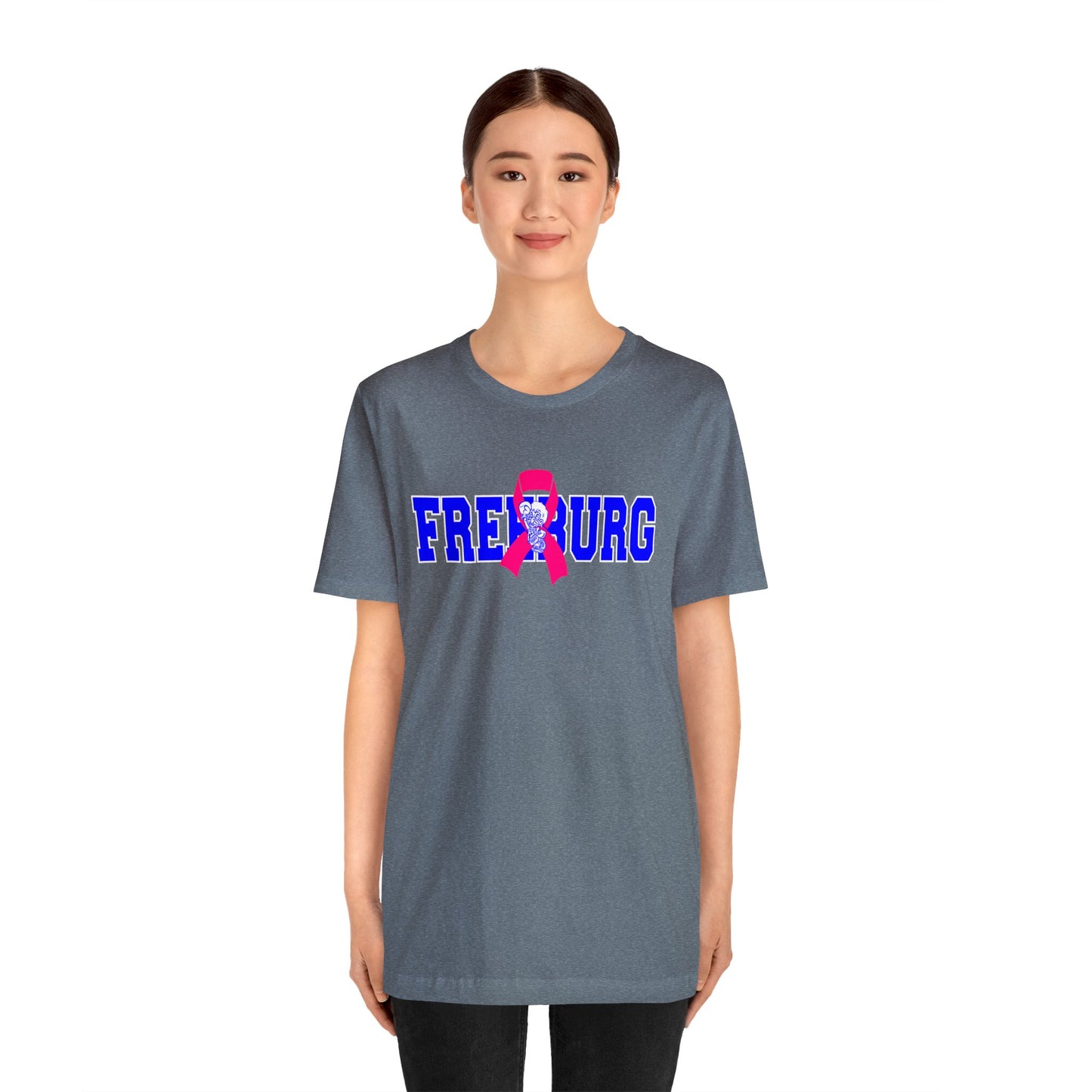 Freeburg Midgets Pink Ribbon Bella Jersey Short Sleeve Tee (Unisex)