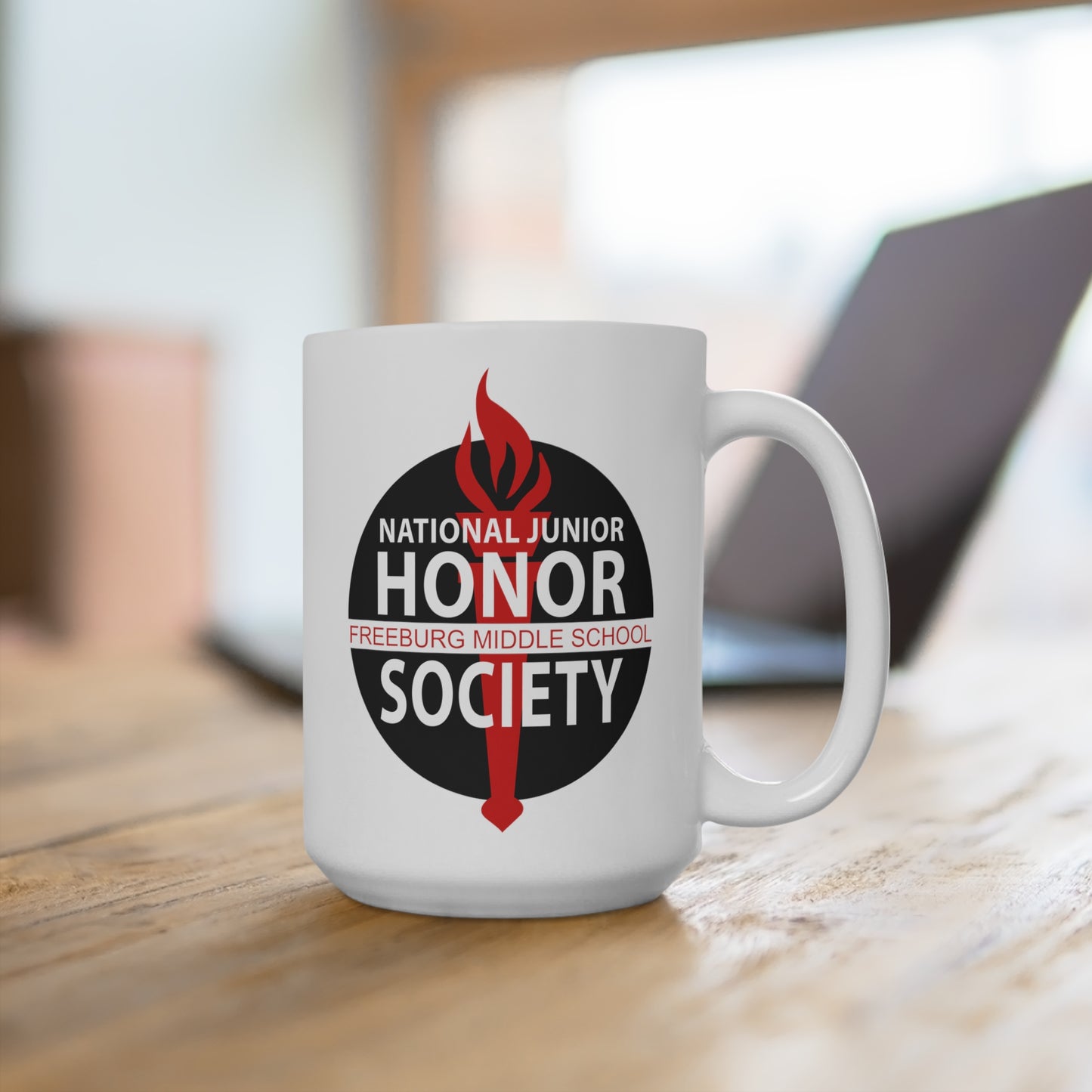 Freeburg Middle School National Junior Honor Society Red and Black Mug 15oz