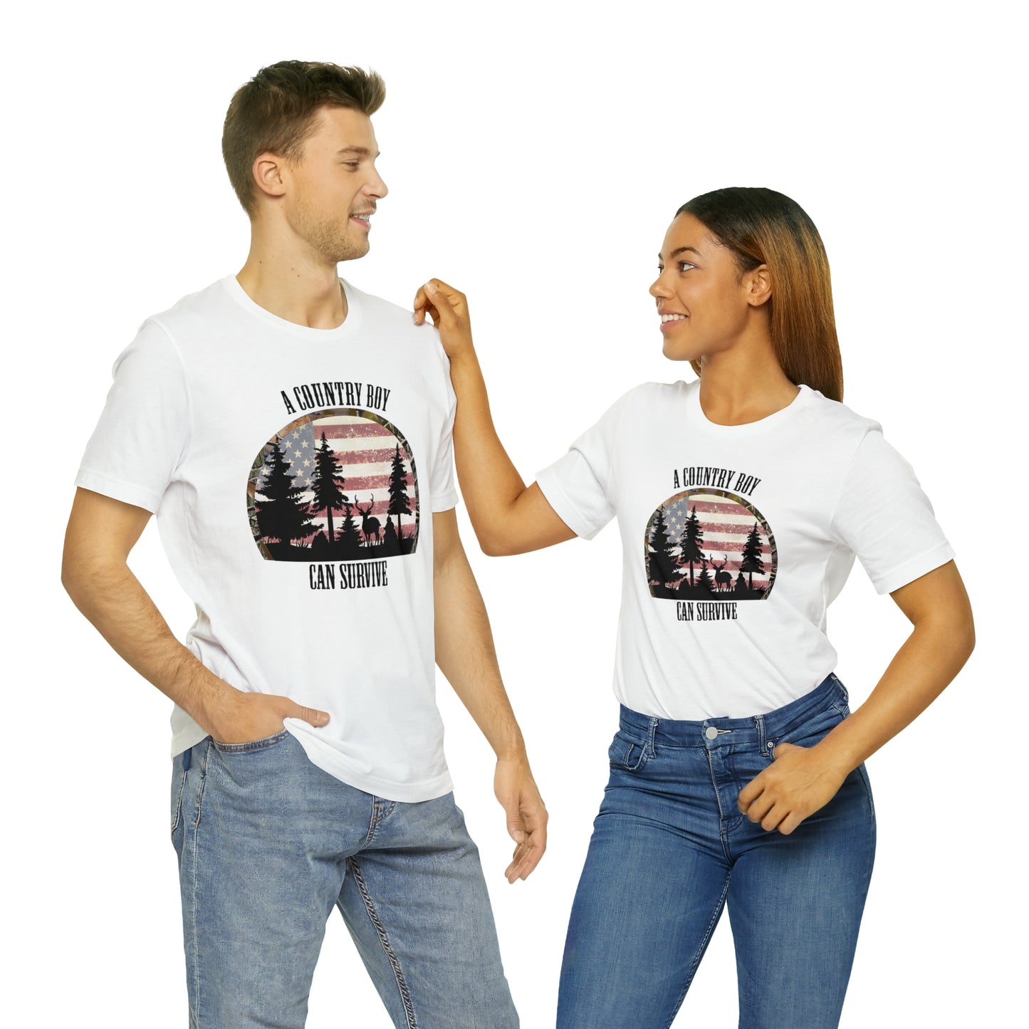 "A Country Boy Can Survive" Unisex Jersey Short Sleeve Tee