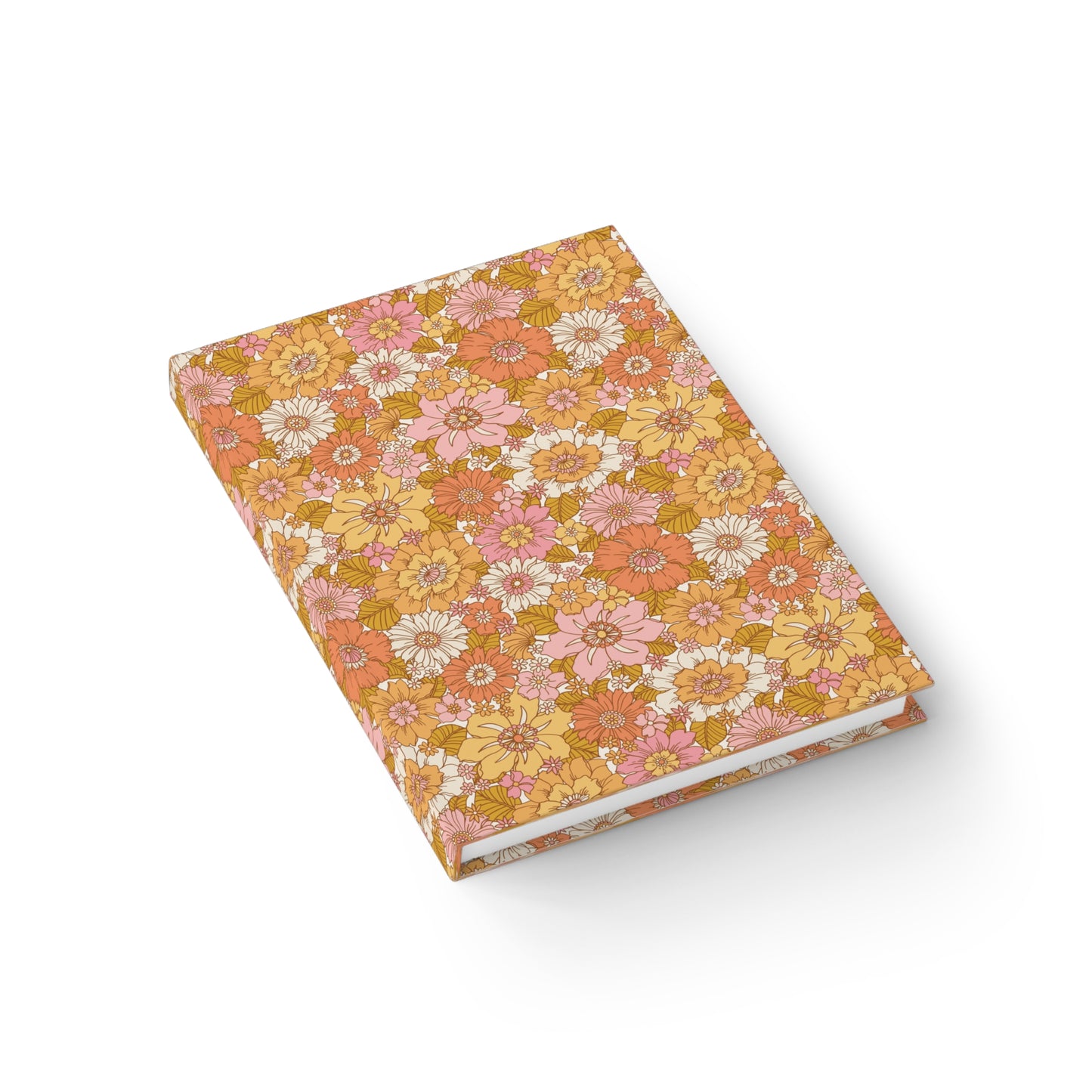 Boho Pink and Gold Floral - Journal - Blank