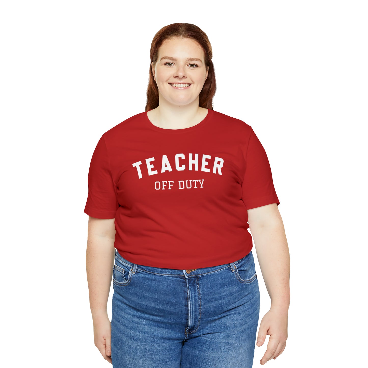 "Teacher Off-Duty" Unisex Jersey Short Sleeve Tee