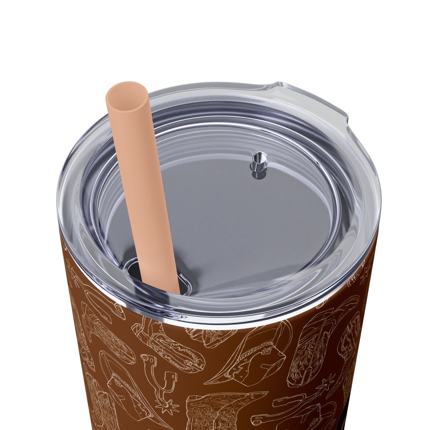 Kick Up the Boots Nashville Themed Skinny Tumbler with Straw, 20oz