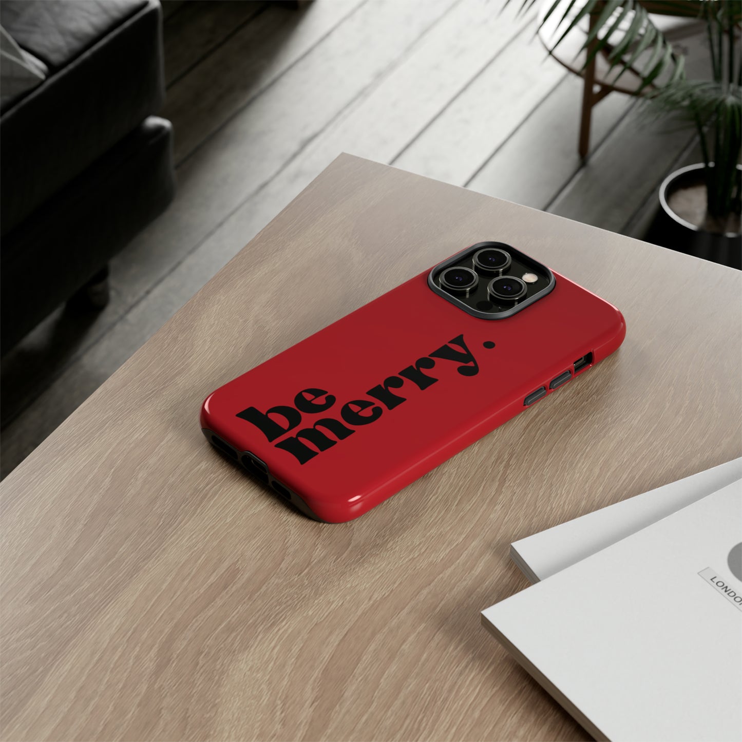 be merry Christmas/ Holiday Apple iPhone Tough Cases
