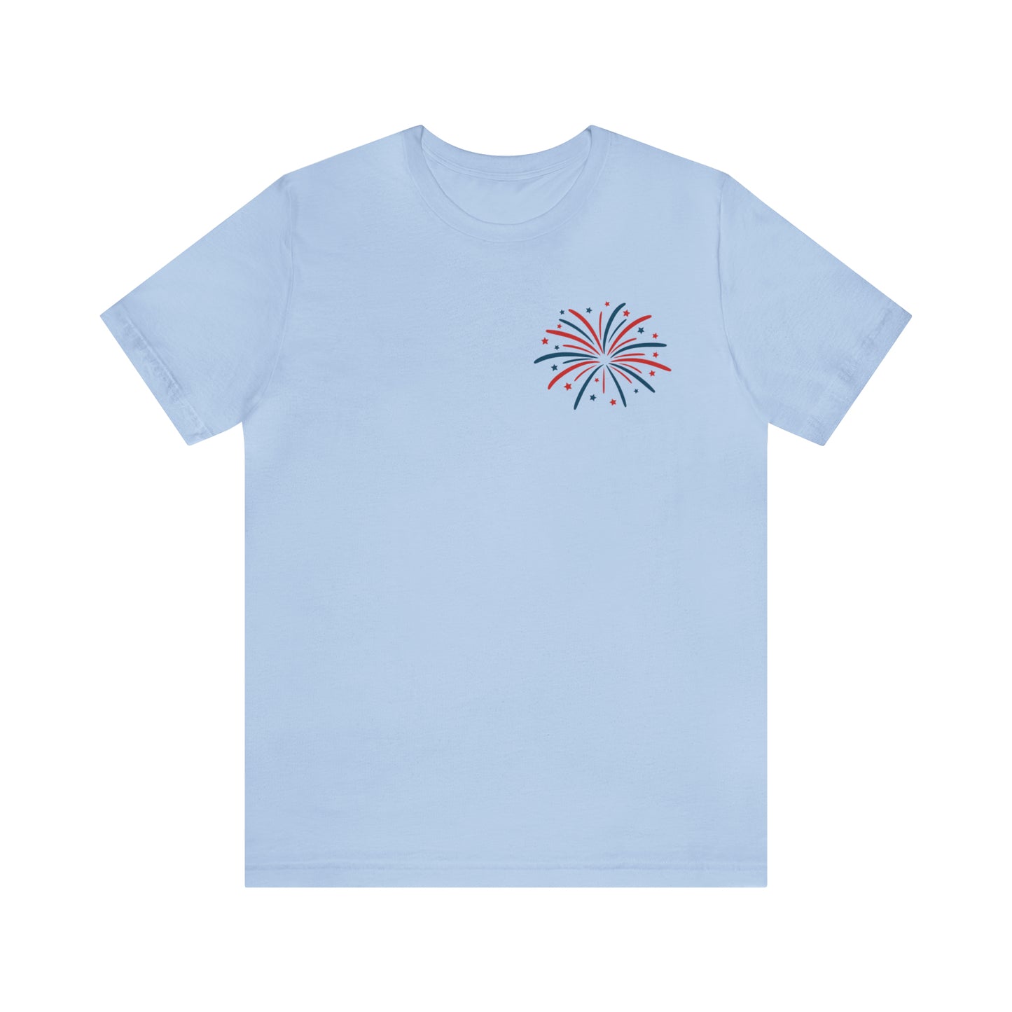 "Land of the Free Because of the Brave" Unisex Jersey Short Sleeve Tee (Front and Back Design)