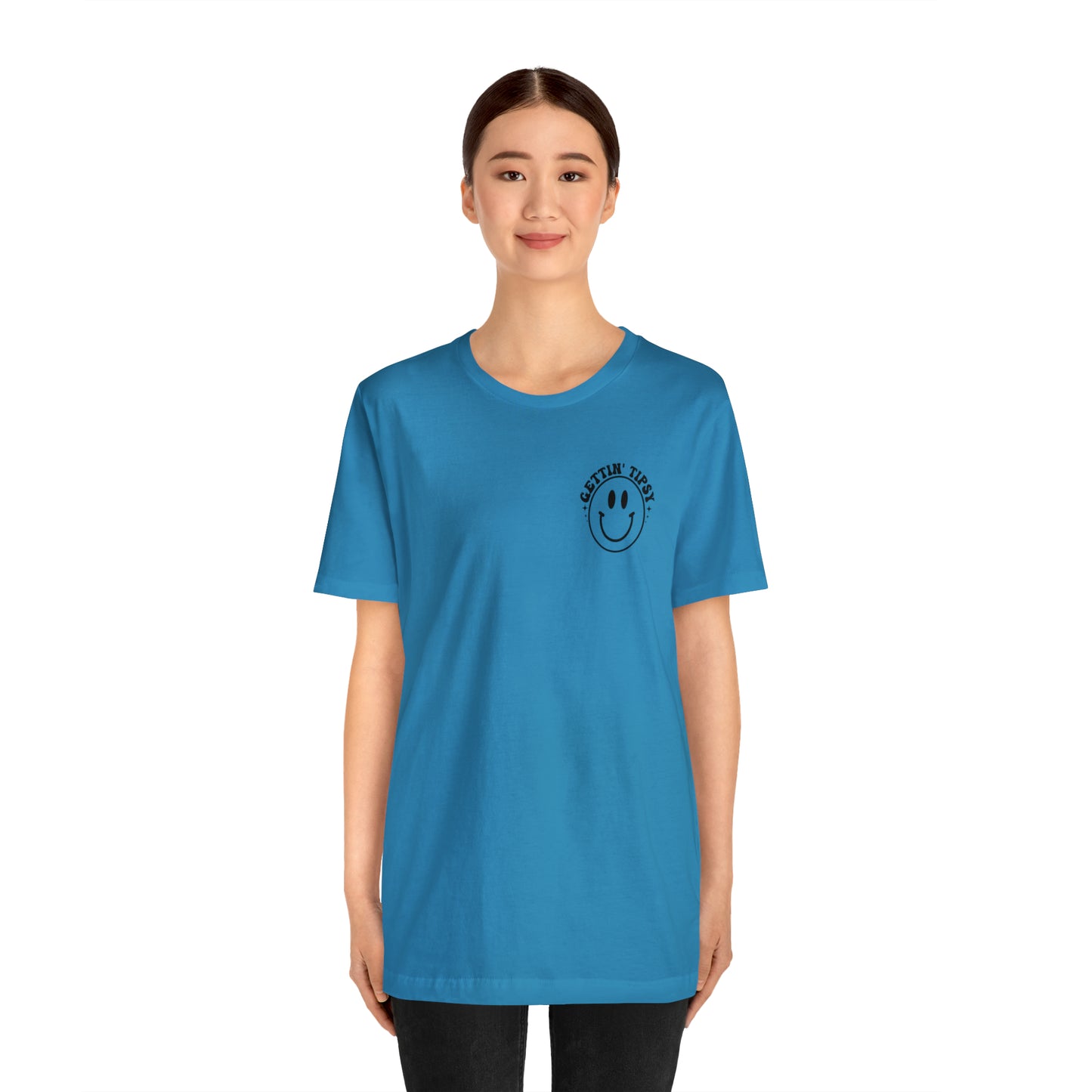 "Errbody in the Lake Gettin' Tipsy" (Front and Back Design) Unisex Jersey Short Sleeve Tee
