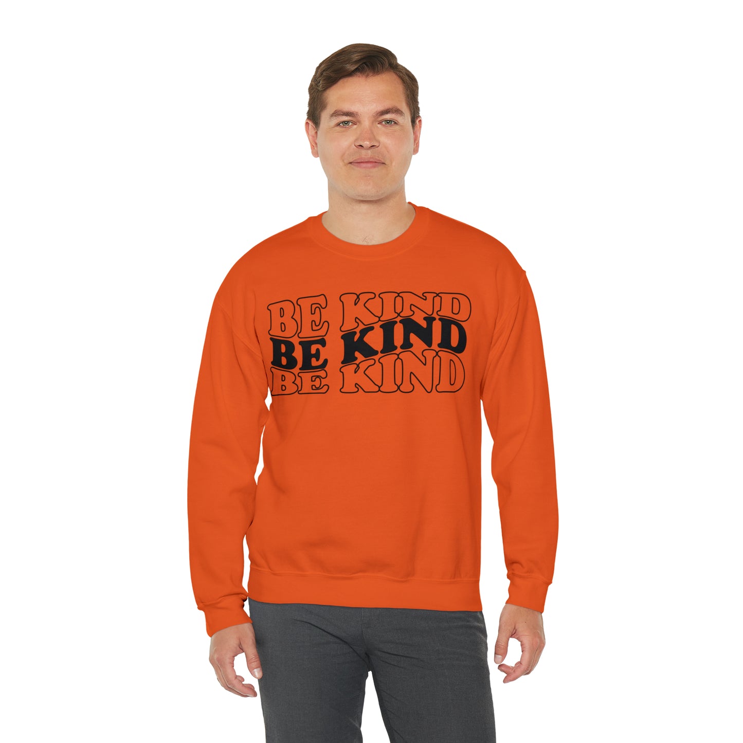 Be Kind Black Logo Unisex Heavy Blend™ Crewneck Sweatshirt