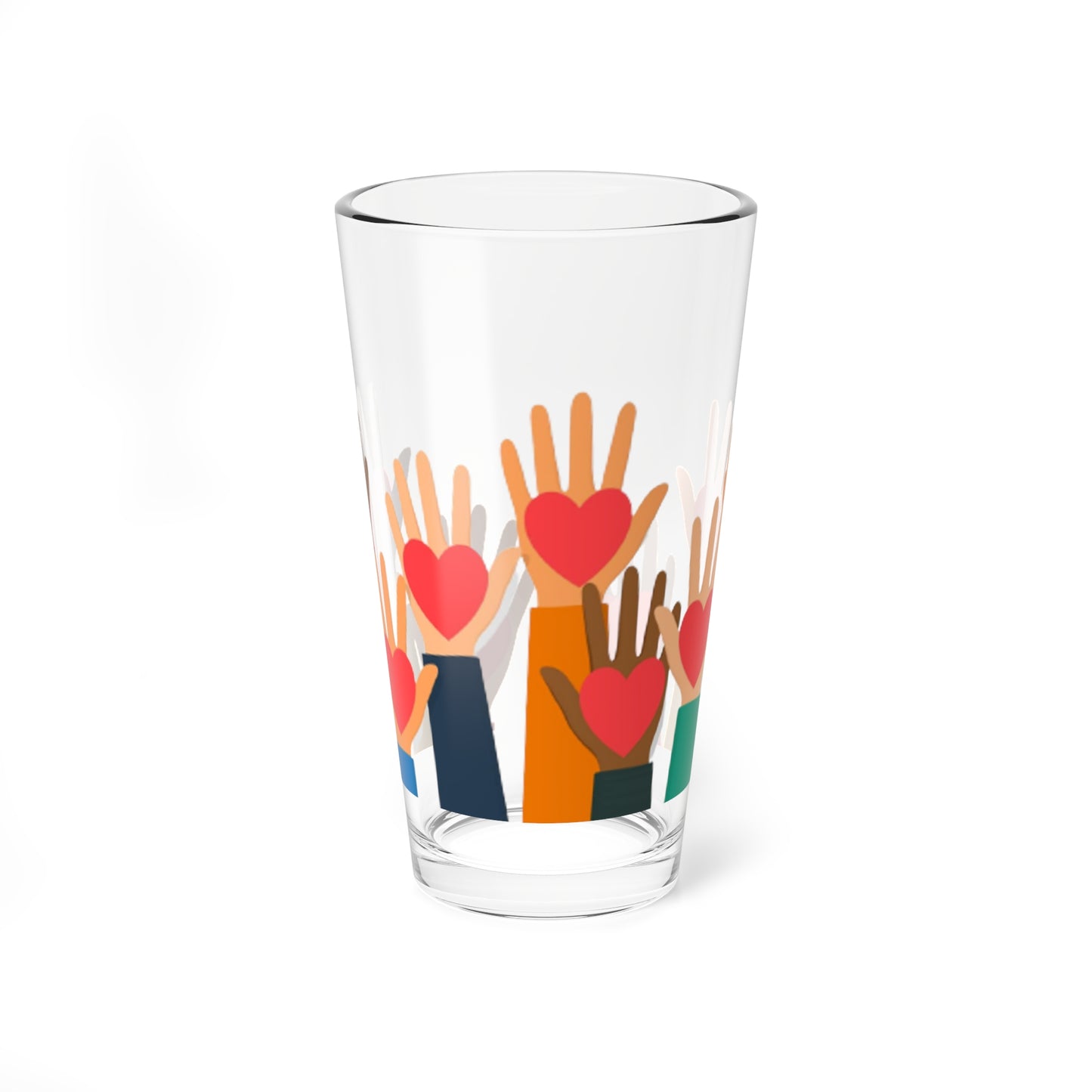 Hands Full of Love Mixing Glass, 16oz