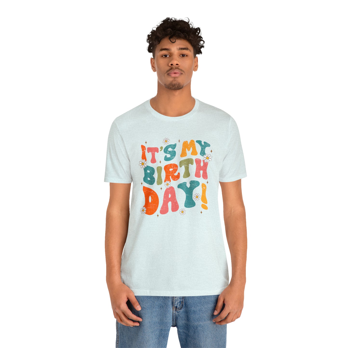 Distressed It's My Birthday Colorful Daisy T-Shirt