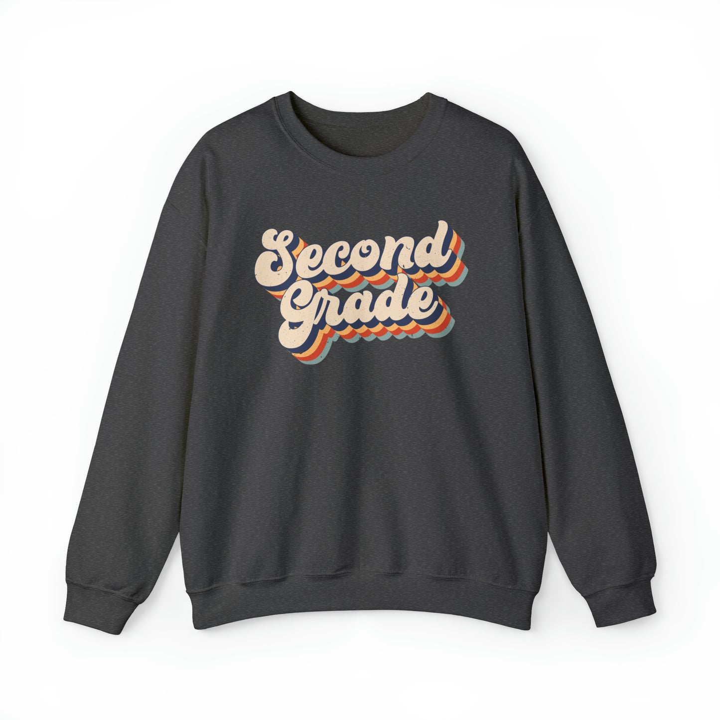 Retro Second Grade Unisex Heavy Blend™ Crewneck Sweatshirt