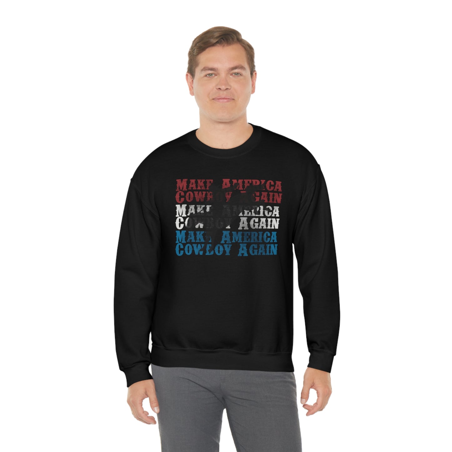 "Make America Cowboy Again" - Unisex Heavy Blend™ Crewneck Sweatshirt