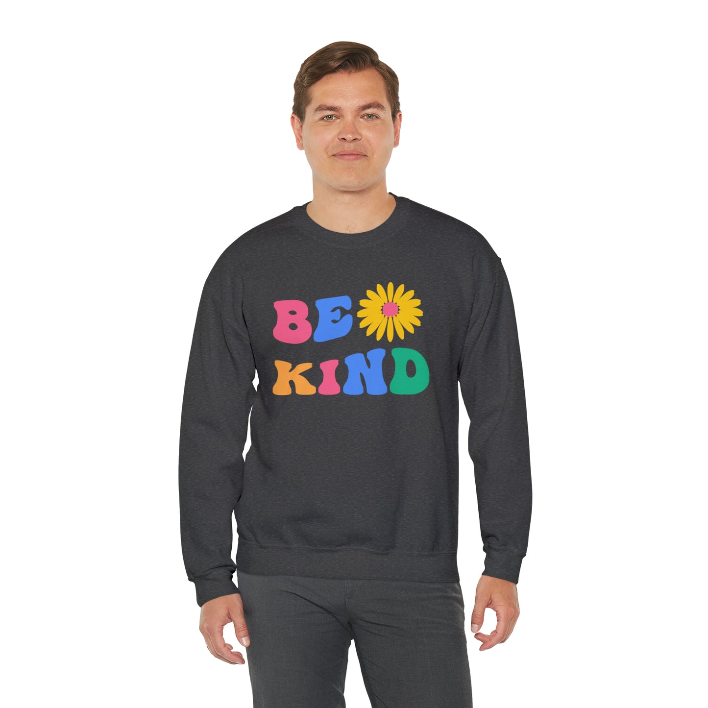 Be Kind Retro Warm Colored Unisex Heavy Blend™ Crewneck Sweatshirt