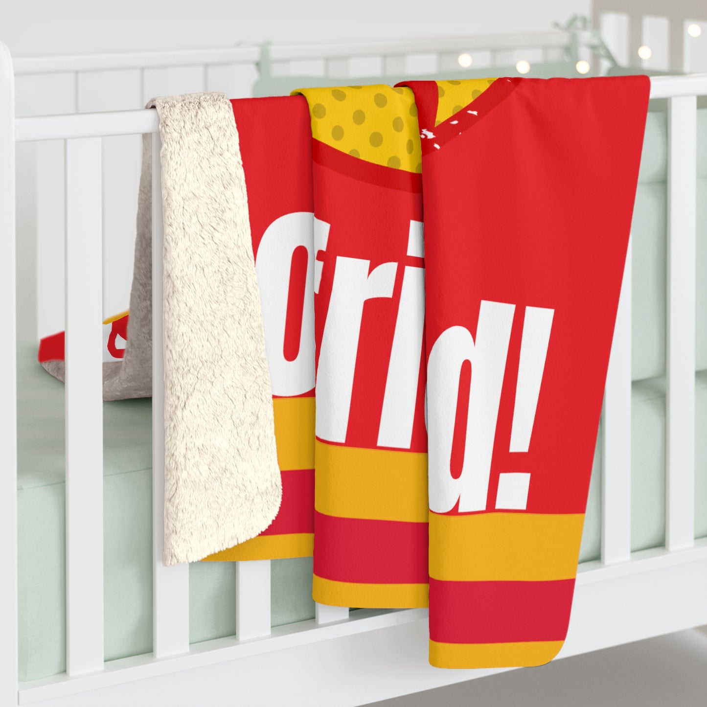 Go Taylor's Boyfriend Football Sherpa Fleece Blanket - Red