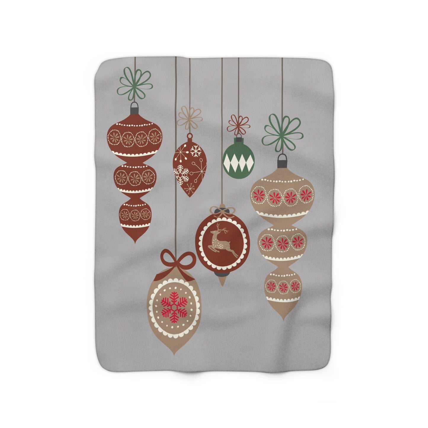 Rustic Ornament Sherpa Fleece Blanket