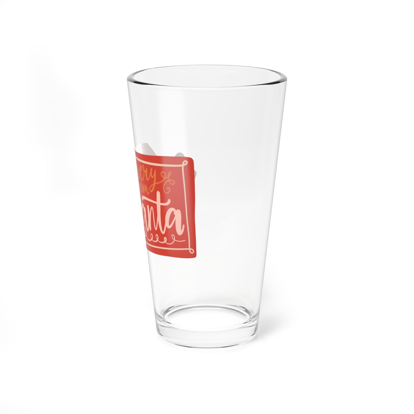 Santa Tag Mixing Glass, 16oz